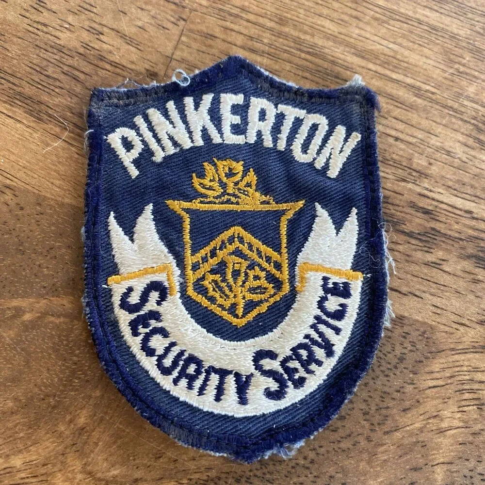 Pinkerton Security Service Patch Badge Embroidered